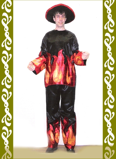 kostým ohnivec, půjčovna karnevalových kostýmů Praha Ladana