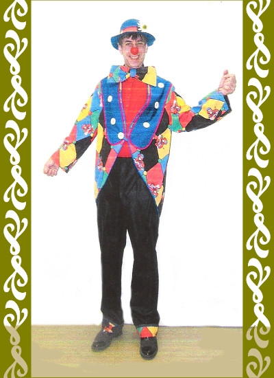 kostým klaun, půjčovna karnevalových kostýmů Praha Ladana